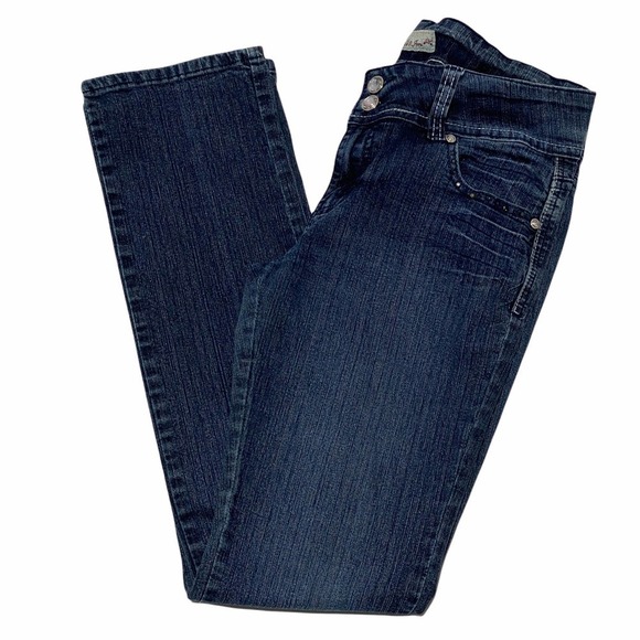 BOTIN Faded Dark Wash Denim Blue Skinny Jeans - Picture 2 of 11